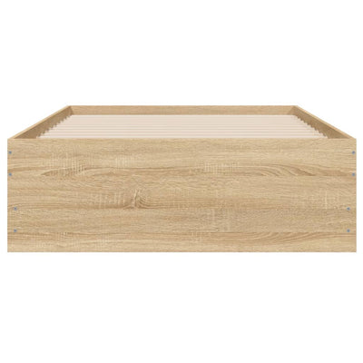 Bed Frame with Drawers without Mattress Sonoma Oak 90x190 cm