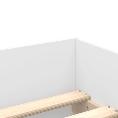 Bed Frame with Drawers without Mattress White 90x190 cm