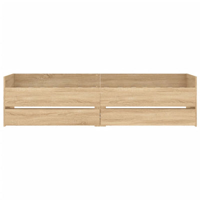 Bed Frame with Drawers without Mattress Sonoma Oak 90x190 cm