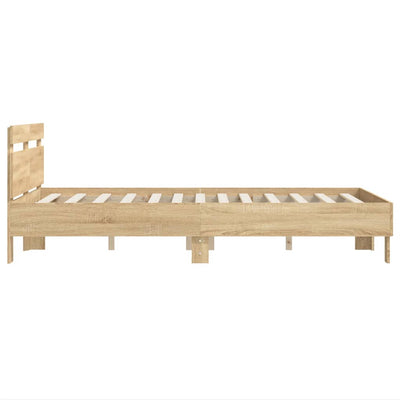 Bed Frame without Mattress Sonoma Oak 135x190 cm