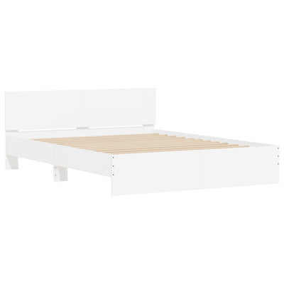 Bed Frame without Mattress White 150x200 cm