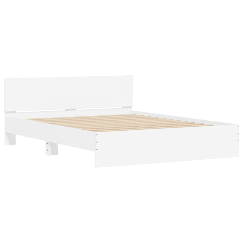 Bed Frame without Mattress White 150x200 cm