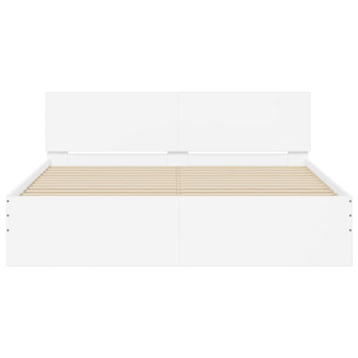 Bed Frame without Mattress White 150x200 cm