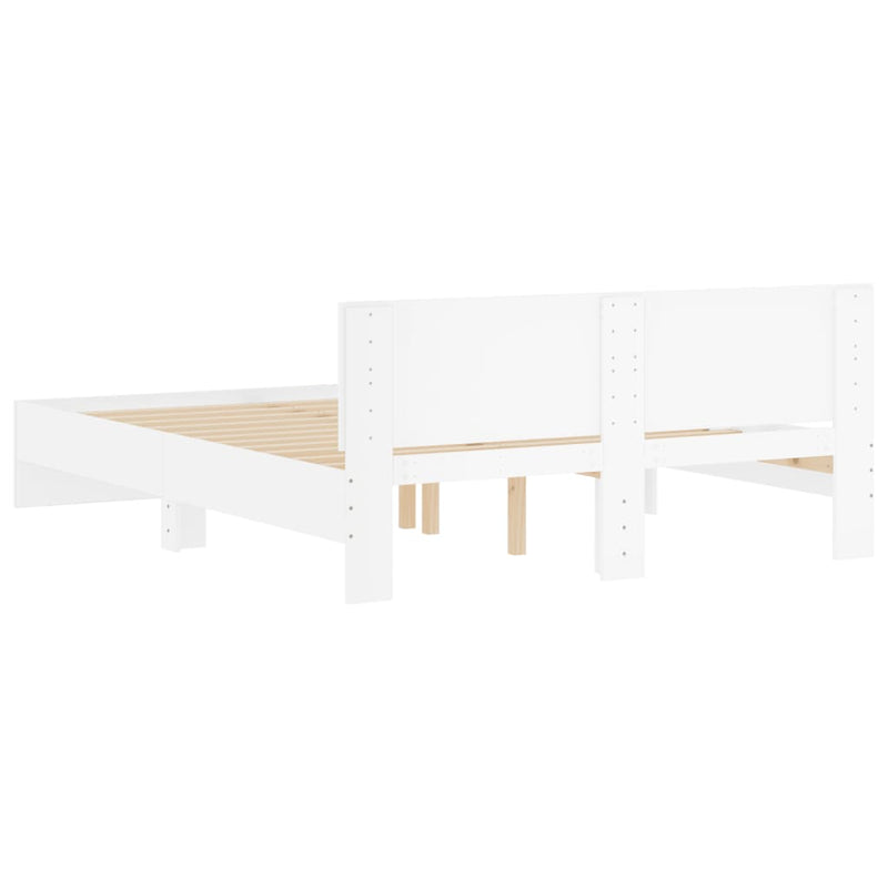 Bed Frame without Mattress White 150x200 cm