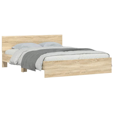 Bed Frame without Mattress Sonoma Oak 150x200 cm