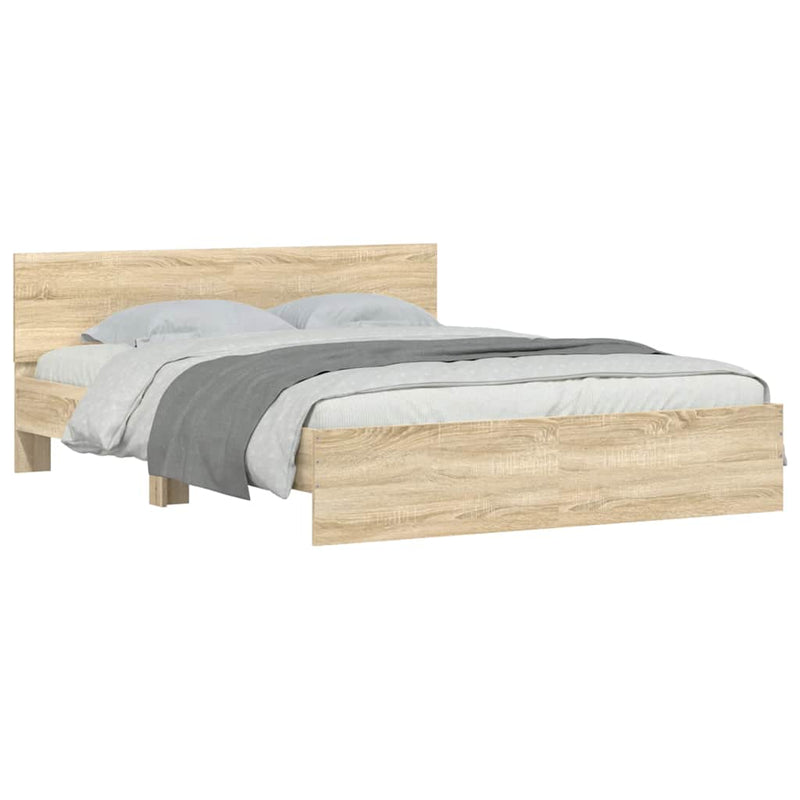 Bed Frame without Mattress Sonoma Oak 150x200 cm