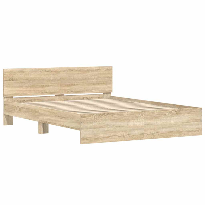 Bed Frame without Mattress Sonoma Oak 150x200 cm