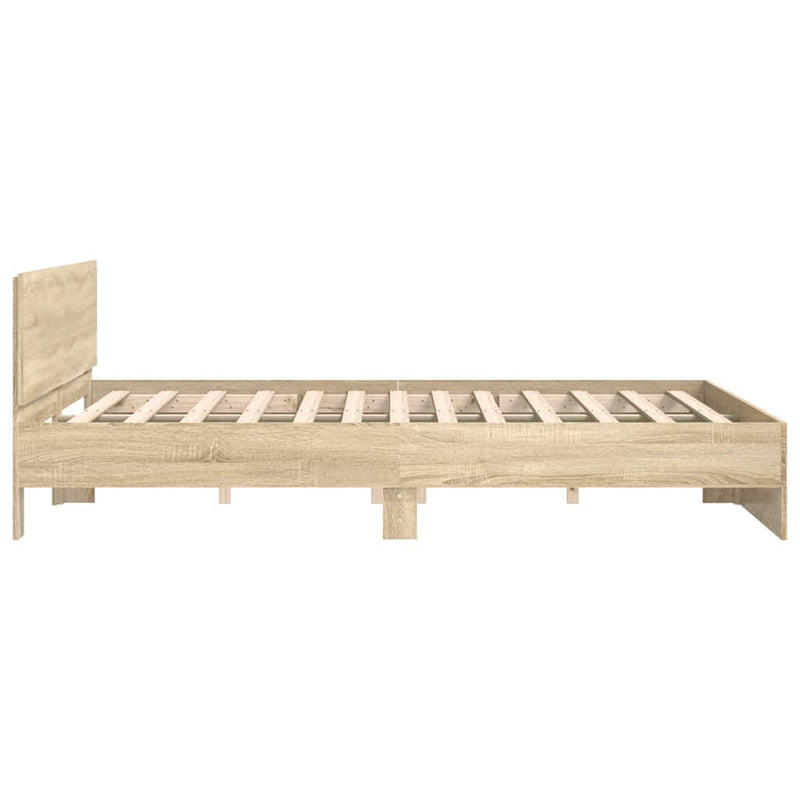 Bed Frame without Mattress Sonoma Oak 150x200 cm