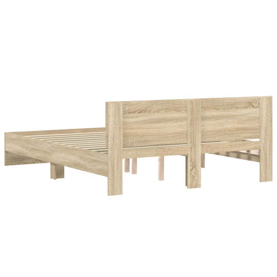 Bed Frame without Mattress Sonoma Oak 150x200 cm