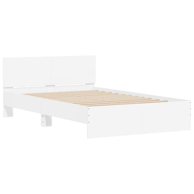 Bed Frame without Mattress White 135x190 cm