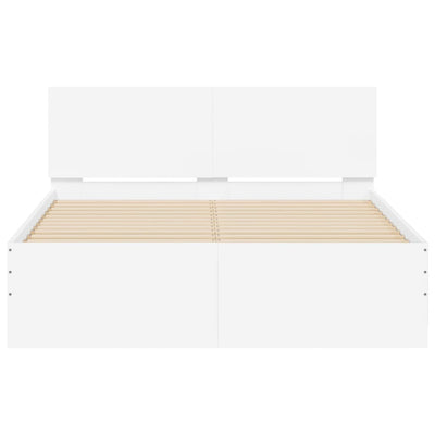 Bed Frame without Mattress White 135x190 cm