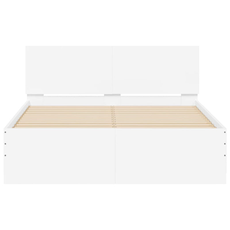 Bed Frame without Mattress White 135x190 cm