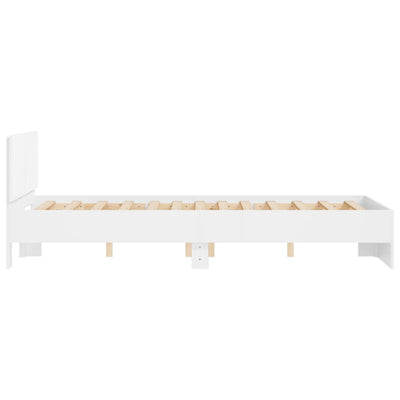 Bed Frame without Mattress White 135x190 cm