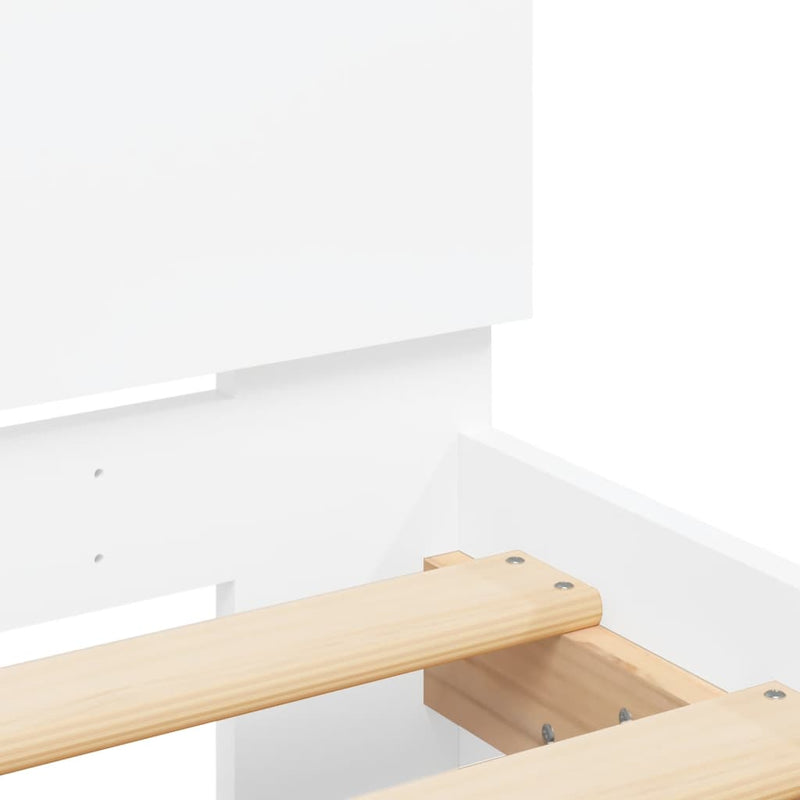 Bed Frame without Mattress White 135x190 cm