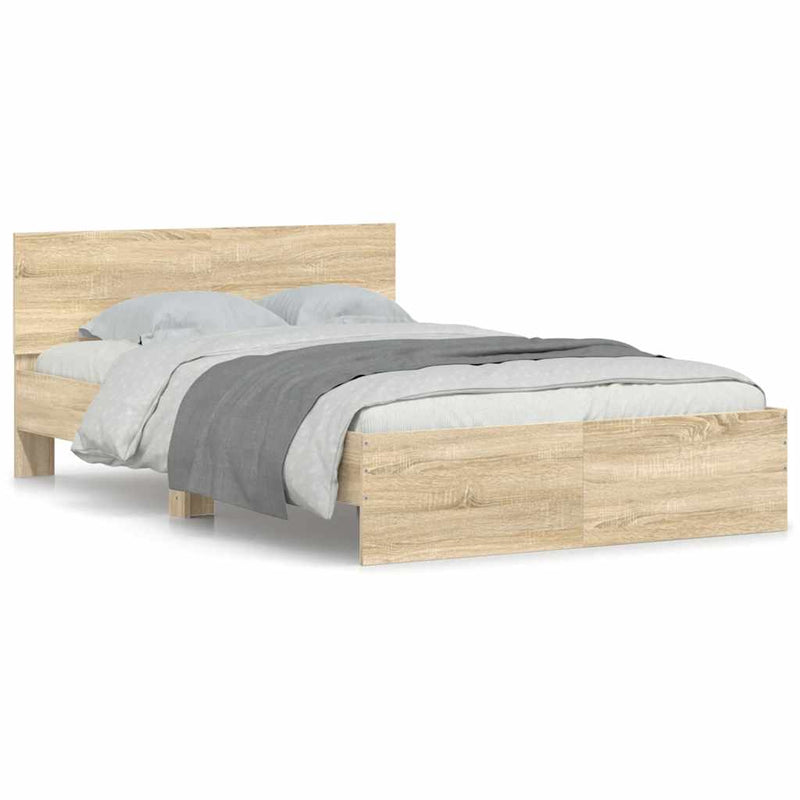 Bed Frame without Mattress Sonoma Oak 135x190 cm