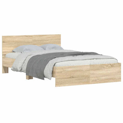 Bed Frame without Mattress Sonoma Oak 135x190 cm