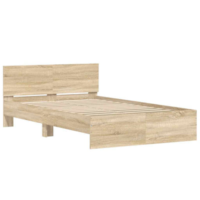 Bed Frame without Mattress Sonoma Oak 135x190 cm