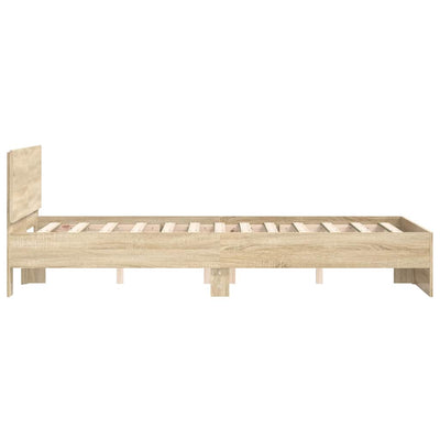 Bed Frame without Mattress Sonoma Oak 135x190 cm