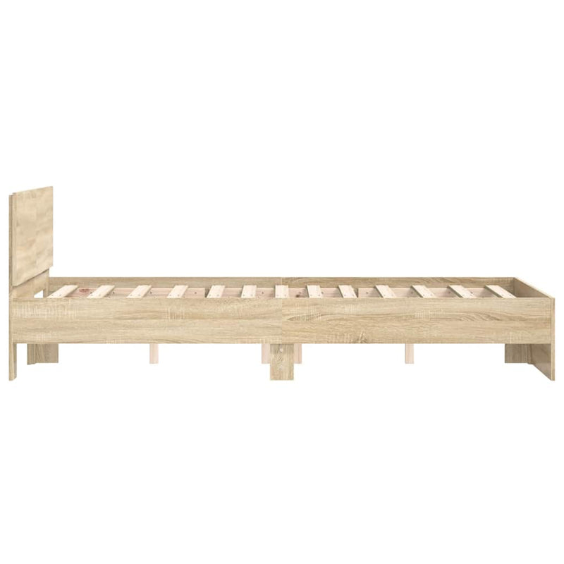 Bed Frame without Mattress Sonoma Oak 135x190 cm