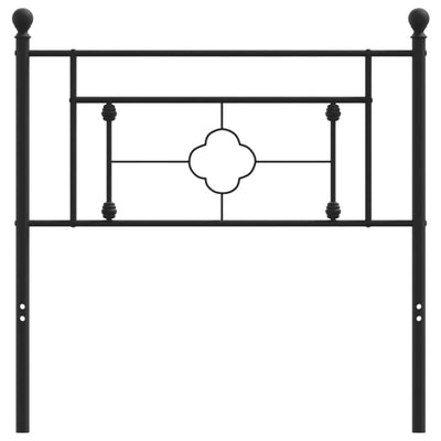 Metal Headboard Black 90 cm