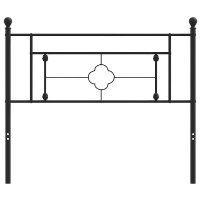 Metal Headboard Black 107 cm King Single