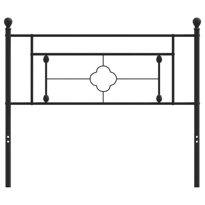 Metal Headboard Black 107 cm King Single