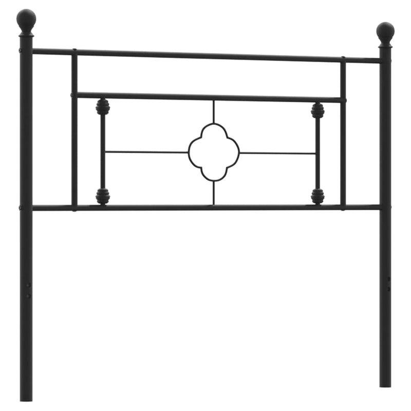 Metal Headboard Black 107 cm King Single