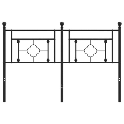 Metal Headboard Black 137 cm Double