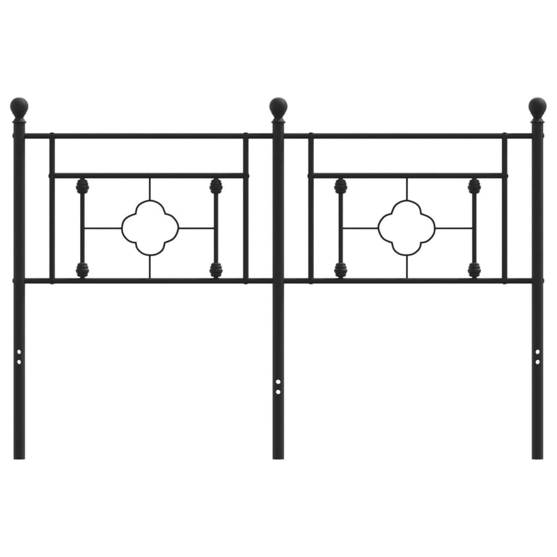 Metal Headboard Black 137 cm Double