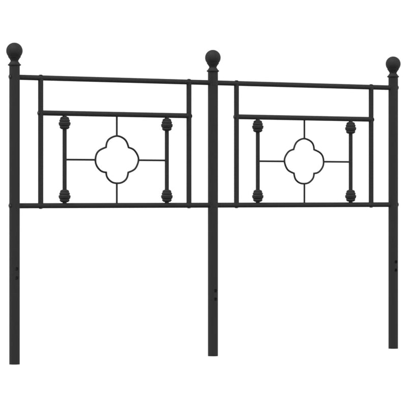 Metal Headboard Black 137 cm Double