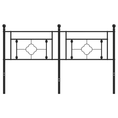 Metal Headboard Black 152 cm Queen