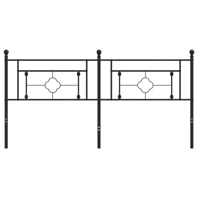 Metal Headboard Black 183 cm King