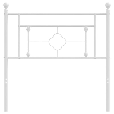 Metal Headboard White 90 cm