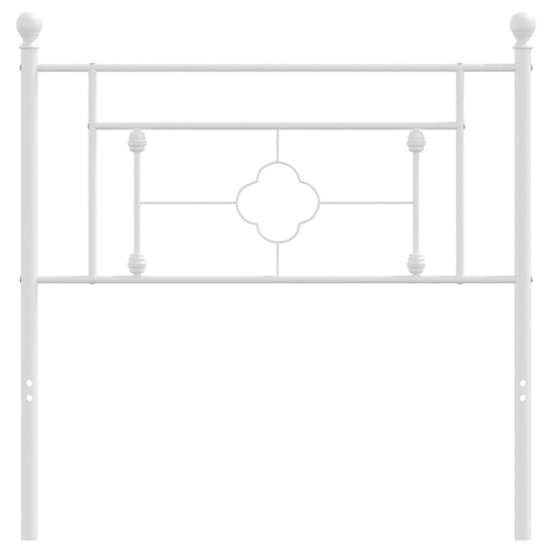 Metal Headboard White 90 cm