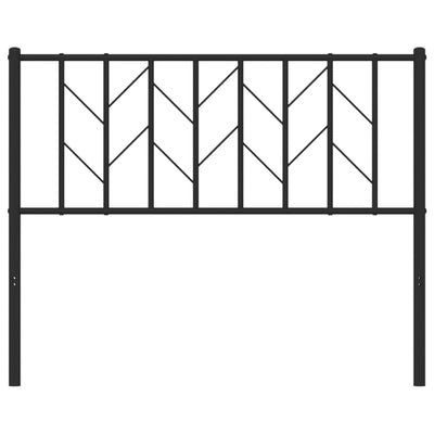 Metal Headboard Black 107 cm King Single