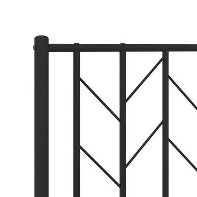 Metal Headboard Black 107 cm King Single