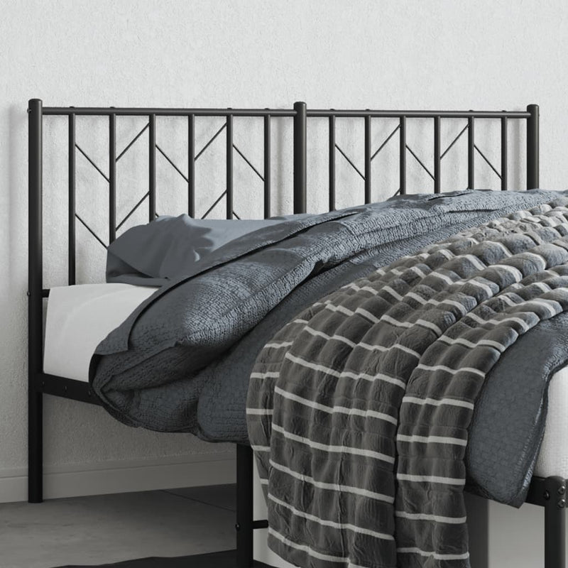 Metal Headboard Black 137 cm Double