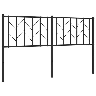 Metal Headboard Black 152 cm Queen