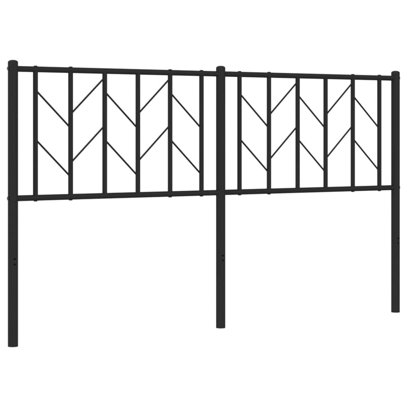 Metal Headboard Black 152 cm Queen