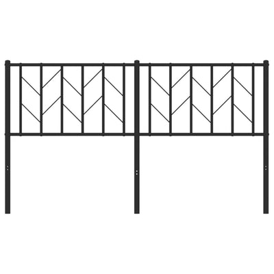 Metal Headboard Black 152 cm Queen