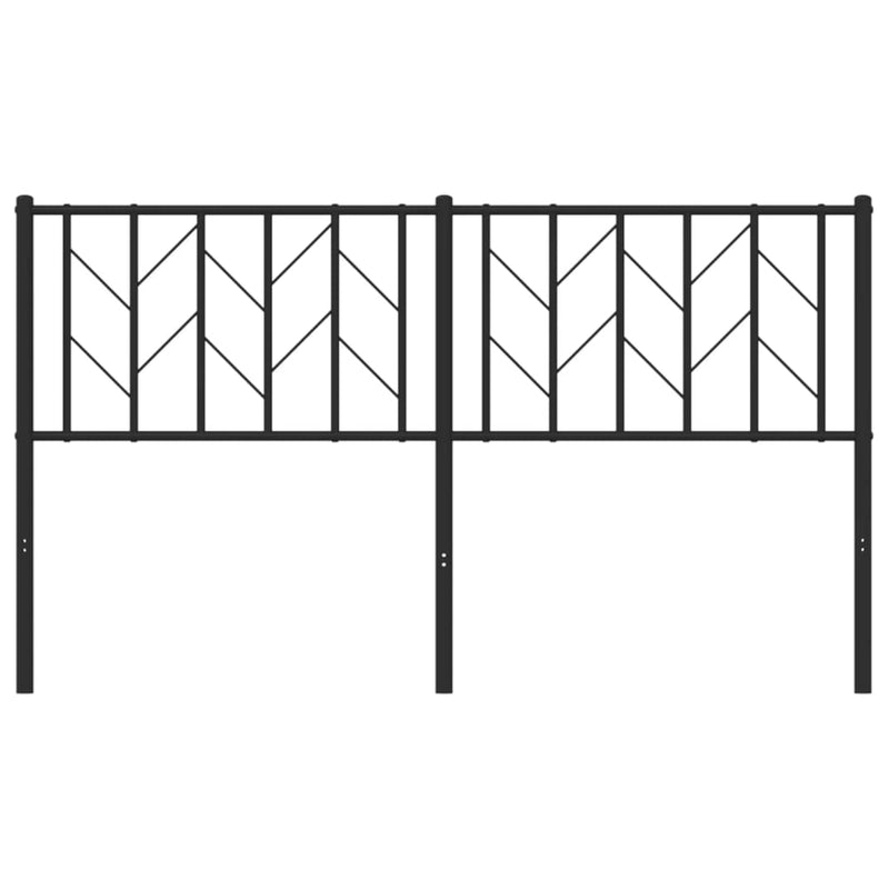 Metal Headboard Black 152 cm Queen