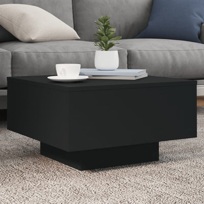 Coffee Table Black 55x55x31 cm Engineered Wood