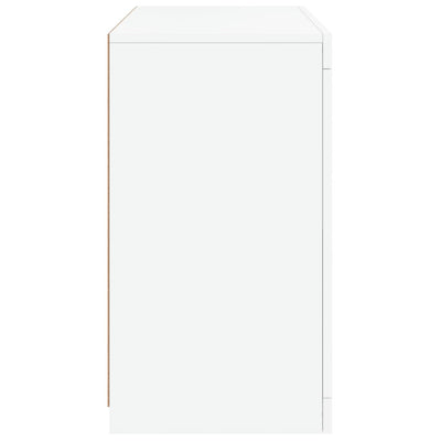 Sideboard with LED Lights White 60.5x37x67 cm