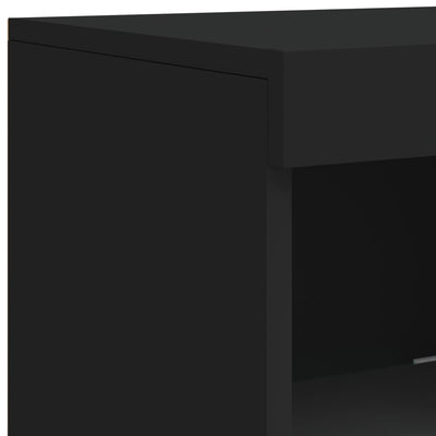 Sideboard with LED Lights Black 41x37x100 cm