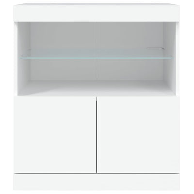 Sideboard with LED Lights White 60x37x67 cm