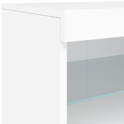 Sideboard with LED Lights White 60x37x67 cm