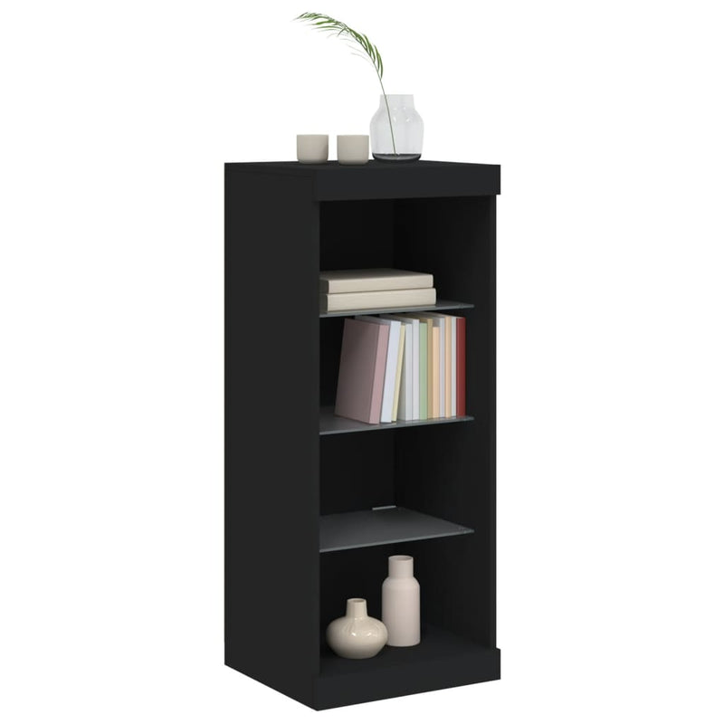 Sideboard with LED Lights Black 41x37x100 cm