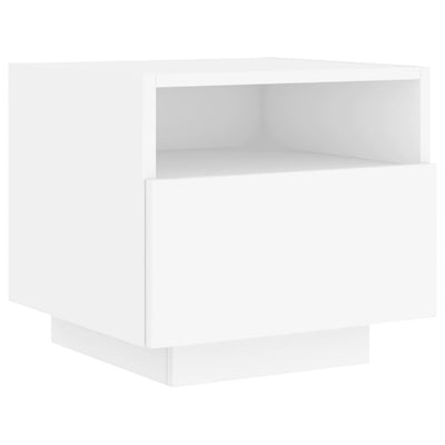 Bedside Cabinets with LED Lights 2 pcs White 40x39x37 cm