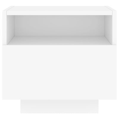 Bedside Cabinets with LED Lights 2 pcs White 40x39x37 cm