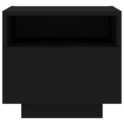 Bedside Cabinets with LED Lights 2 pcs Black 40x39x37 cm